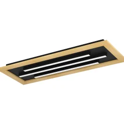 Kattovalaisin EGLO Tirrenara led 2x9,2W ja 13,7W 78x30,5cm musta/puu/valkoinen