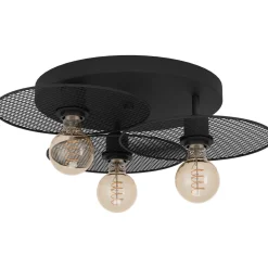 Kattovalaisin 3-os EGLO Ikeston 3x40W Ø53cm musta