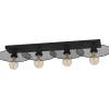 Kattovalaisin 4-os EGLO Ikeston 4x40W 95x33cm musta