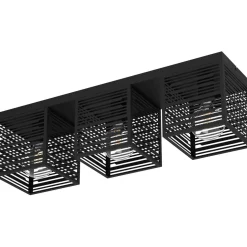 Kattovalaisin 3-os EGLO Piedritas 3x40W 73x18cm musta