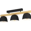 Kattovalaisin 3-os EGLO Sherburn 3x40W 80x20cm musta/puu
