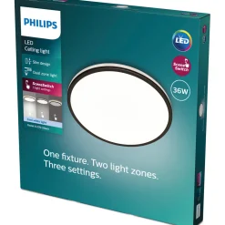 Kattovalaisin Philips Ozziet CL570 musta SceneSwitch 36W 40K