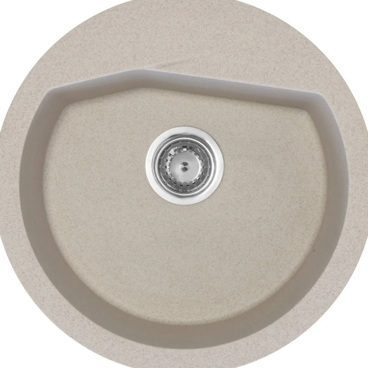 Keittiöallas Aqualine Ø 516 mm X-Granit hiekanvärinen