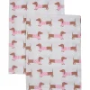 Keittiöpyyhe Miny 2 kpl 50 x 70 cm mäyräkoira