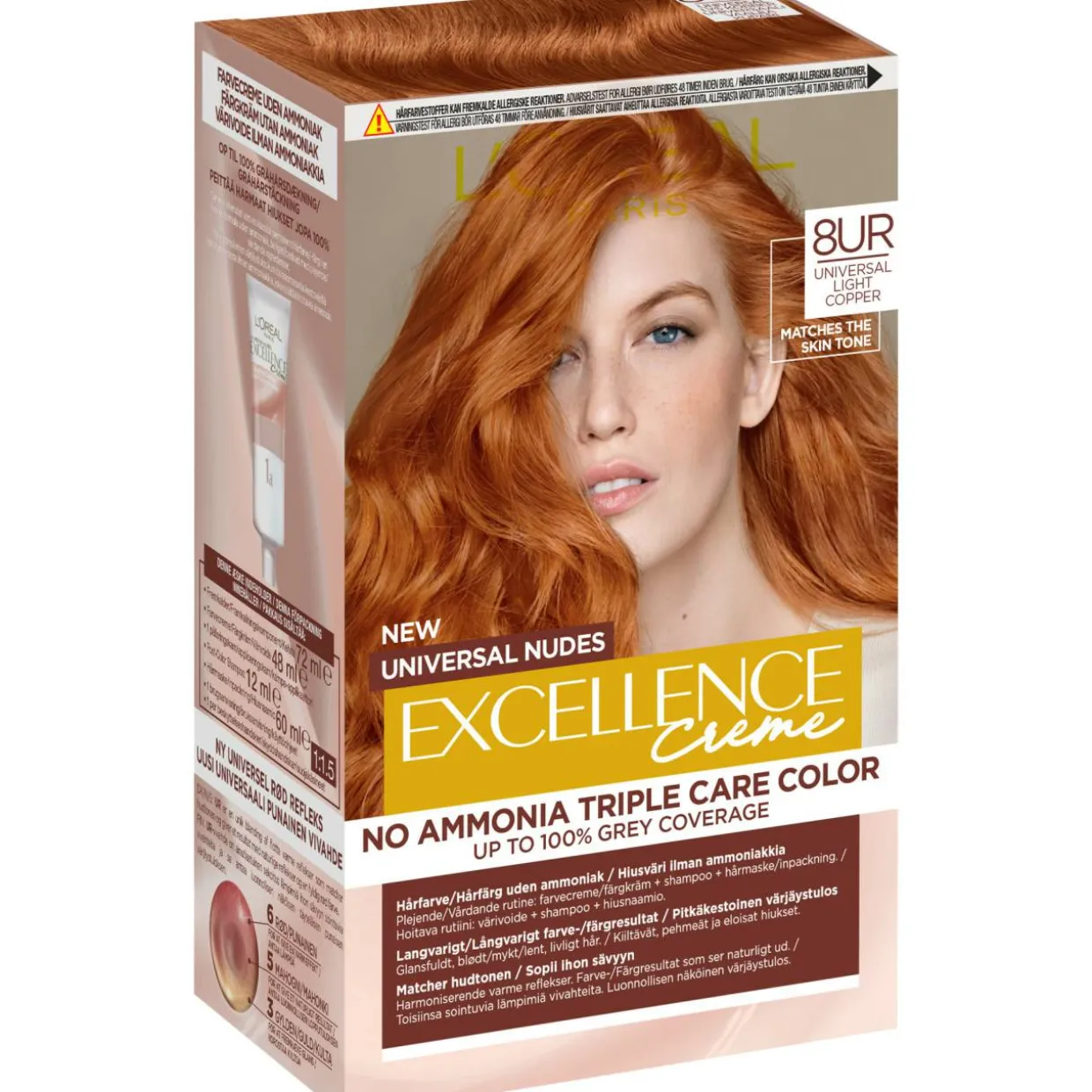 Kestoväri Loreal Excellence Creme Universal Nudes 8UC Light Copp