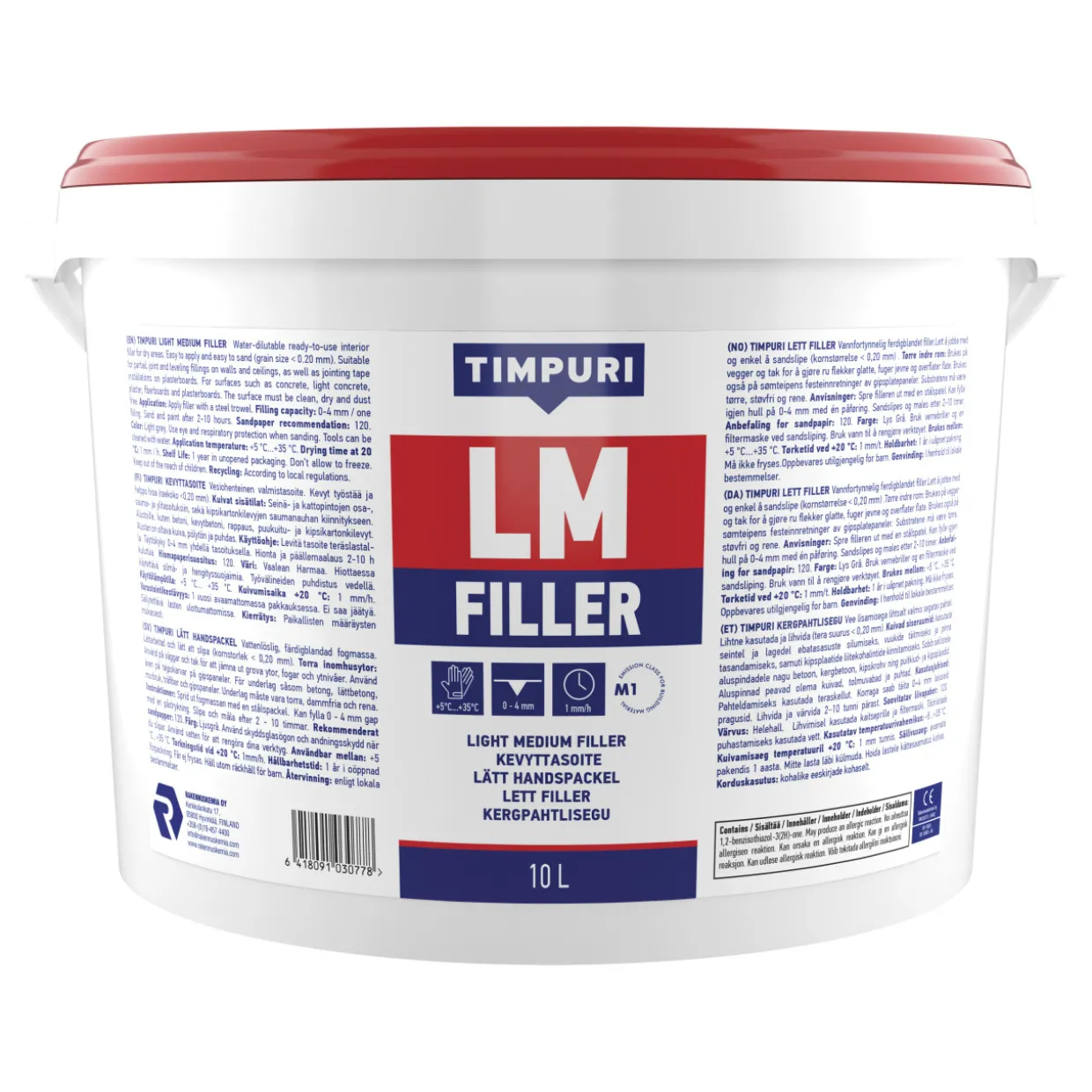 Kevyttasoite LM Filler, 10 l