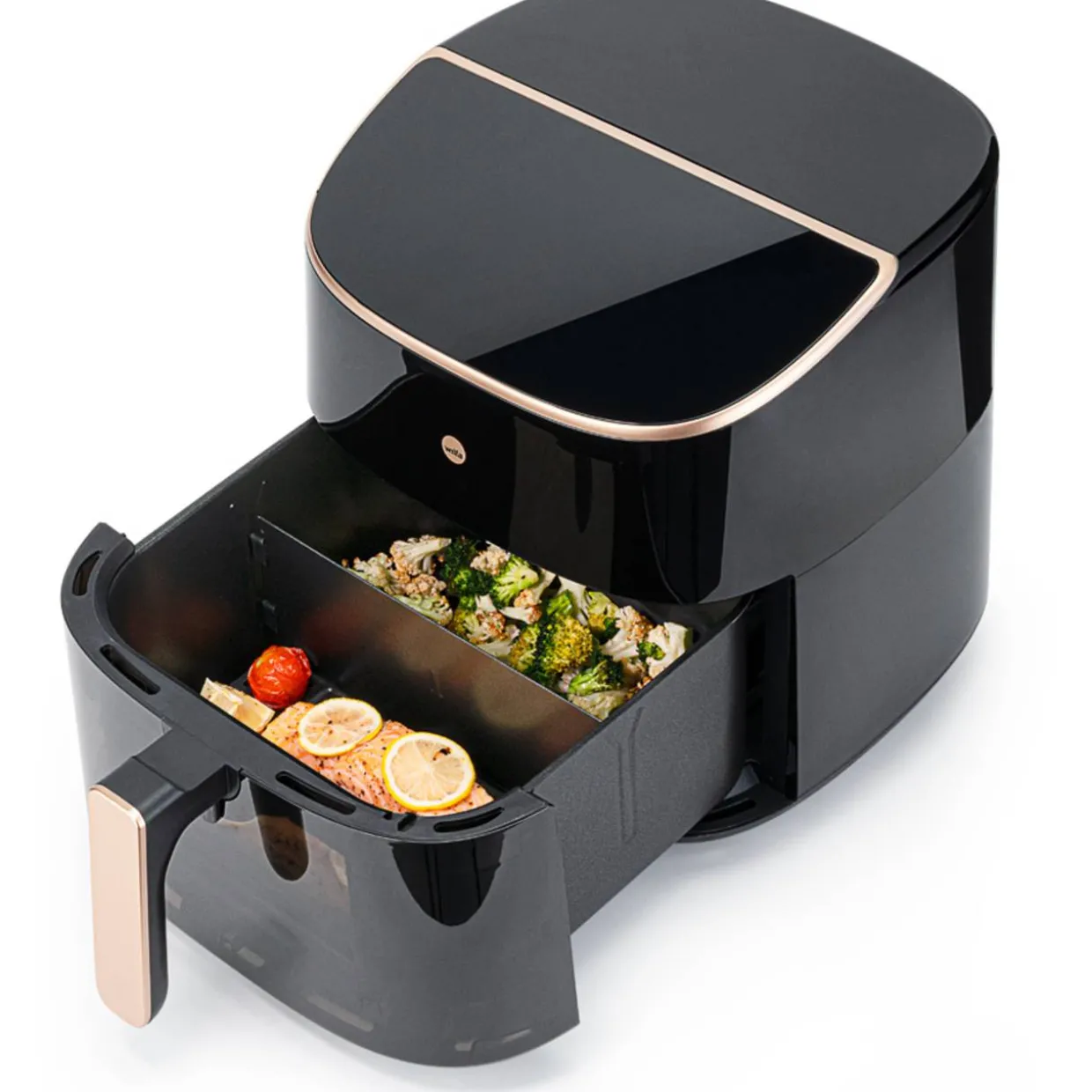 Kiertoilmakypsennin Wilfa Airfryer AFD-80SPLIT musta/ruusukulta