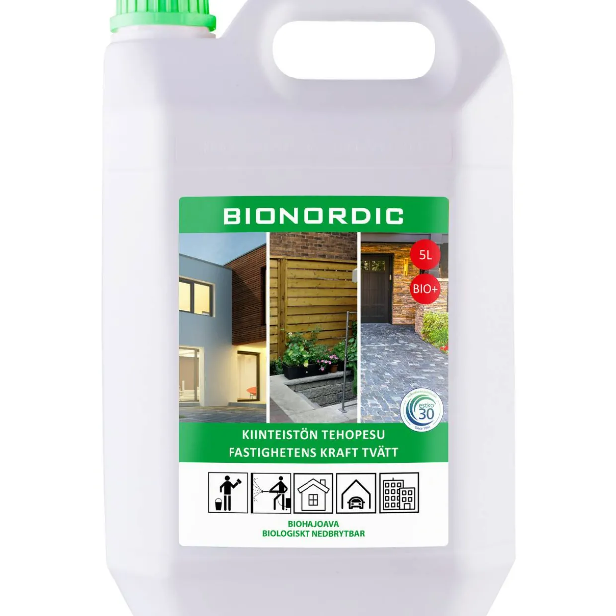 Kiinteistön tehopesu Bionordic 5 l