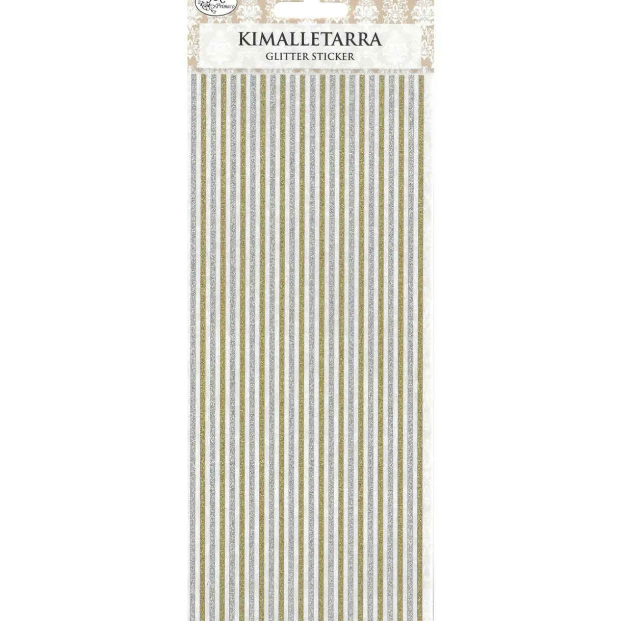Kimalletarra suora reuna kulta/hopea