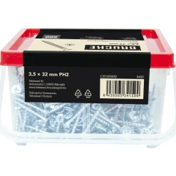 Kipsilevyruuvi Brücke 3,5 x 32 mm, sinkitty, 500 kpl