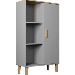 Kirjahylly Kocot 120 cm Denver harmaa/beige