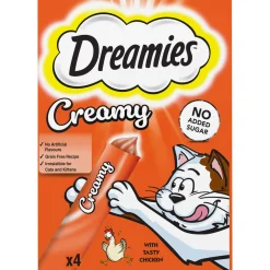 Kissanherkku Dreamies 4 x 10 g Creamy kanaa