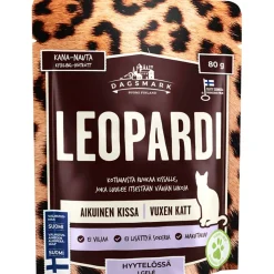 Kissanruoka Dagsmark 80 g Leopardi kana-nauta hyytelössä
