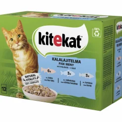 Kissanruoka Kitekat 12 x 85 g kalastajan kalaherkut