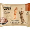 Kissanruoka PrimaCat 4 x 85 g Classic kalkkunaa kastikkeessa pennuille