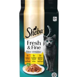Kissanruoka Sheba 6 x 50 g Fresh & Fine siipikarjalajitelma hyytelössä