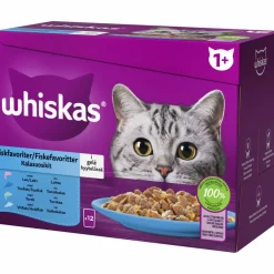 Kissanruoka Whiskas 12 x 85 g 1+ Kalasuosikit hyytelössä