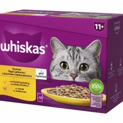 Kissanruoka Whiskas 12 x 85 g 11+ Siipikarjaherkut hyytelössä