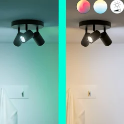 Kohdevalaisin WiZ Imageo musta 3x5W RGB
