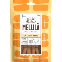Koiran herkku Dagsmark 100 g Mellilä kana-kalkkuna-porkkana