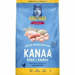 Koiranruoka Hau-Hau Champion 2 kg Kanaa, riisiä & kauraa