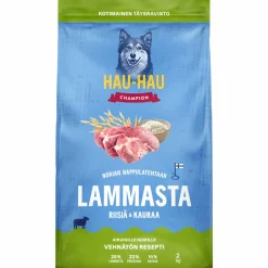 Koiranruoka Hau-Hau 2 kg lammasta, riisiä & kauraa