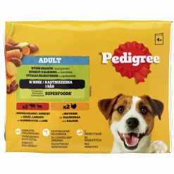 Koiranruoka Pedigree 4 x 100 g Mixed Selection paloja kastikkeessa