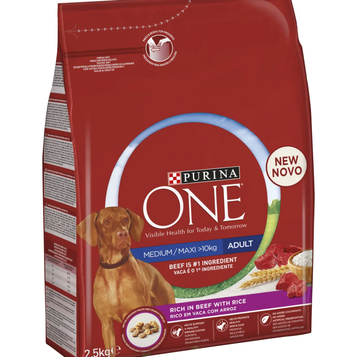 Koiranruoka Purina One 2,5 kg Medium / Maxi Adult nauta & riisi