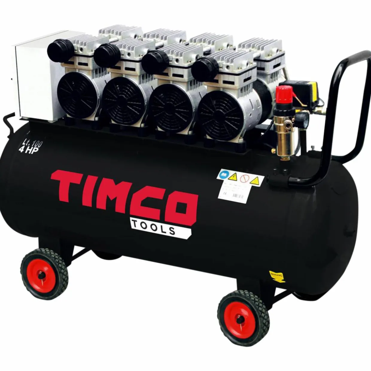 Kompressori Timco 4x1HP 100 l öljytön
