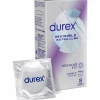 Kondomi Durex 8 kpl Invisible Extra Lube Regular Fit