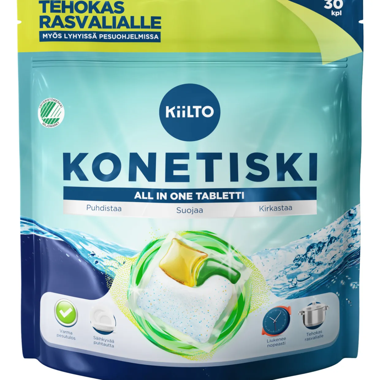 Konetiskitabletti Kiilto 30 kpl All in 1