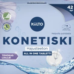 Konetiskitabletti Kiilto 42 kpl All in 1 hajusteeton
