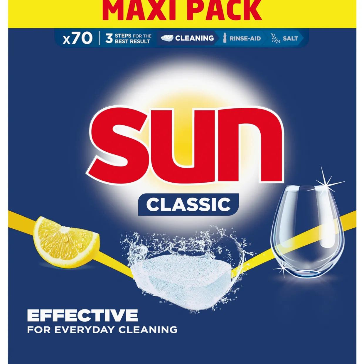 Konetiskitabletti Sun 70 kpl Classic Lemon