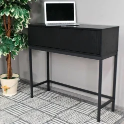 Konsolipöytä Tenstar 90 x 30 x 84 cm Siera musta