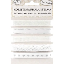 Koristenauha kimalle valk lajitelma