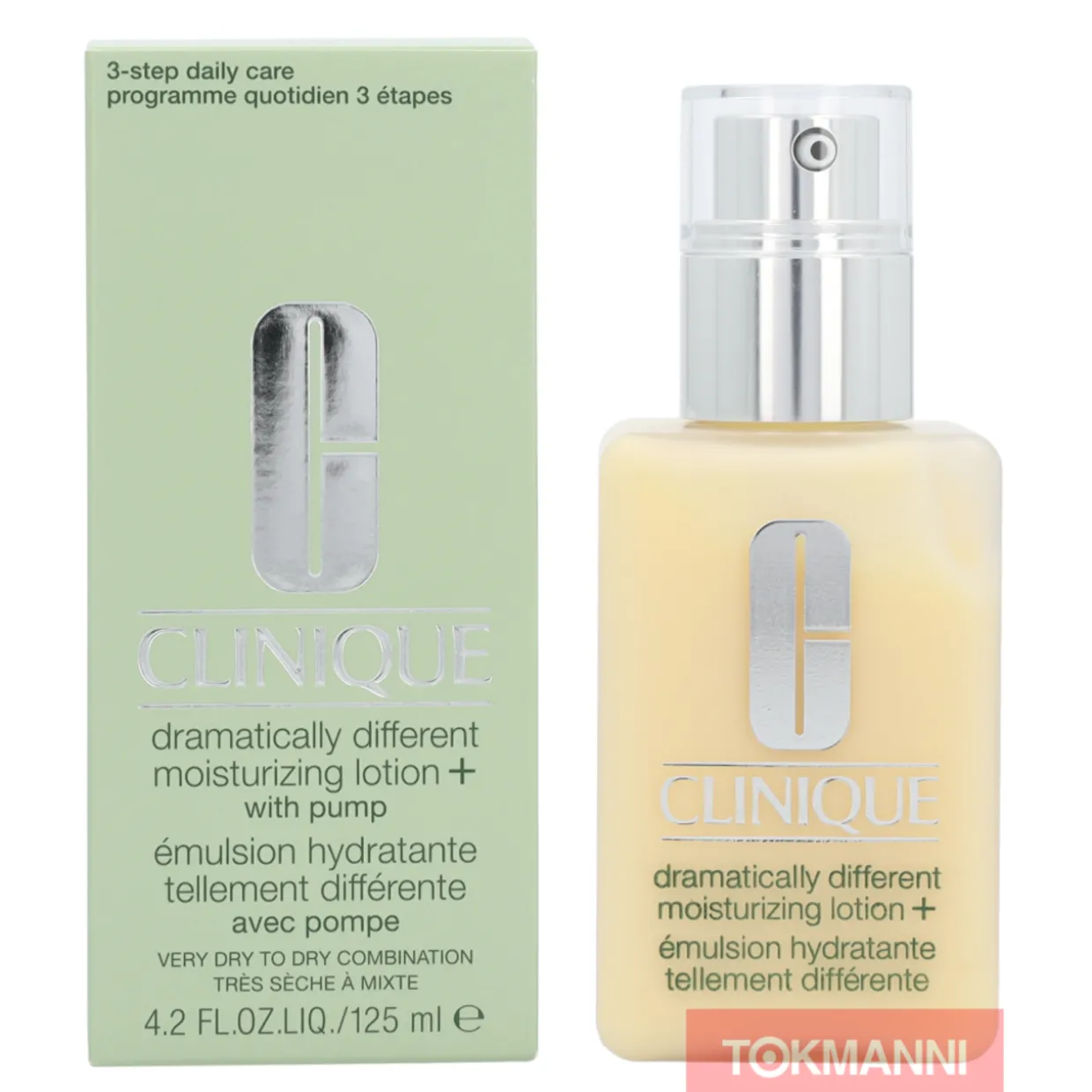 Kosteusvoide, Clinique 125 ml Dramatically Different For Very Dry To Dry Combination Skin - With Pump