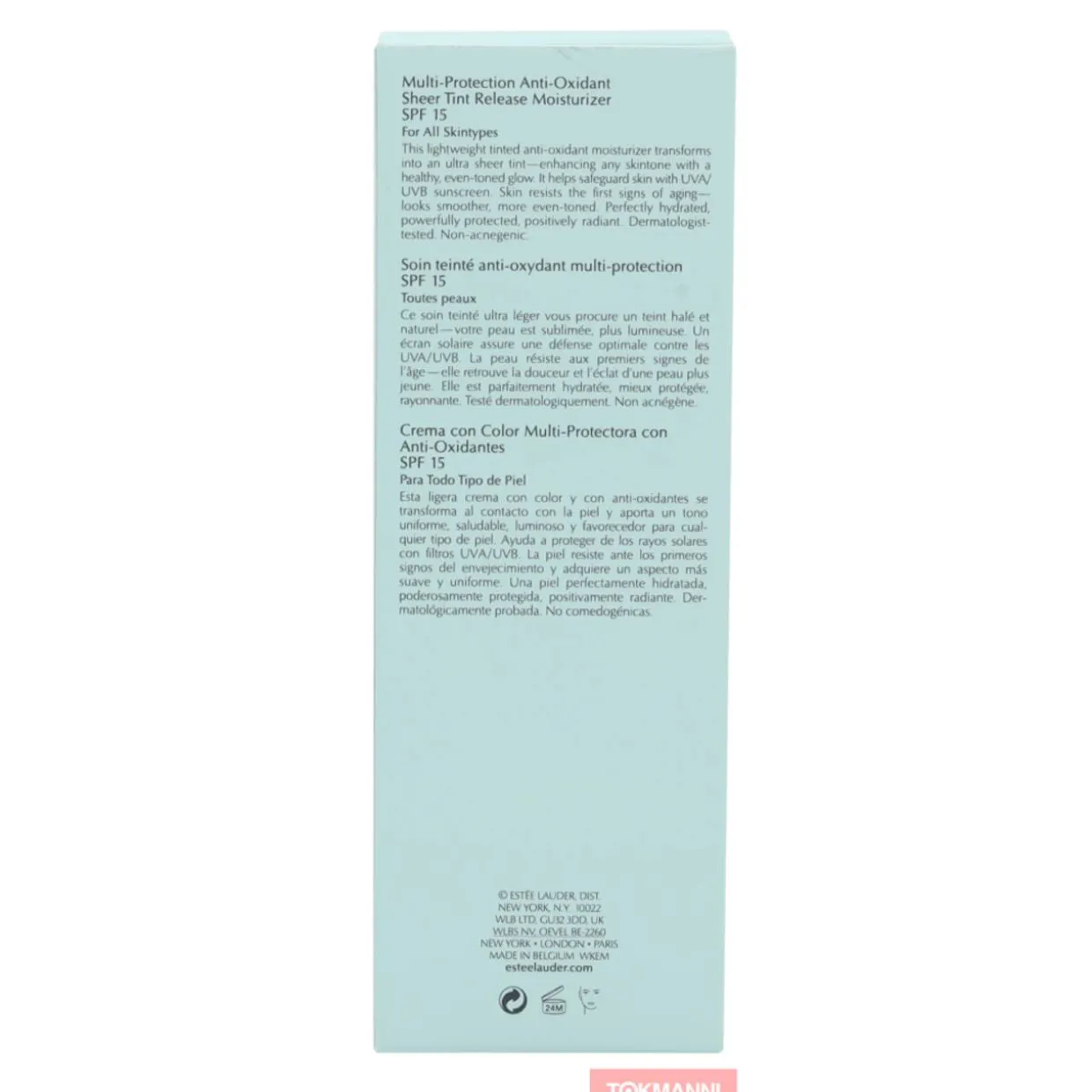 Kosteusvoide, Estee Lauder 50 ml Daywear Anti-Oxidant Multi-Protection Sheer Tint Release SPF15 For All Skin Types