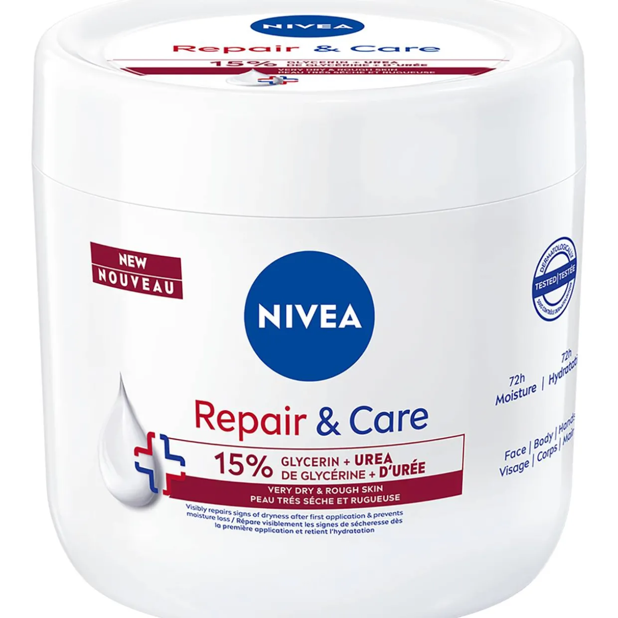 Kosteusvoide Nivea 400 ml Repair & Care