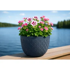 Kukkaruukku Multy Home Scalloped 36 cm, sininen