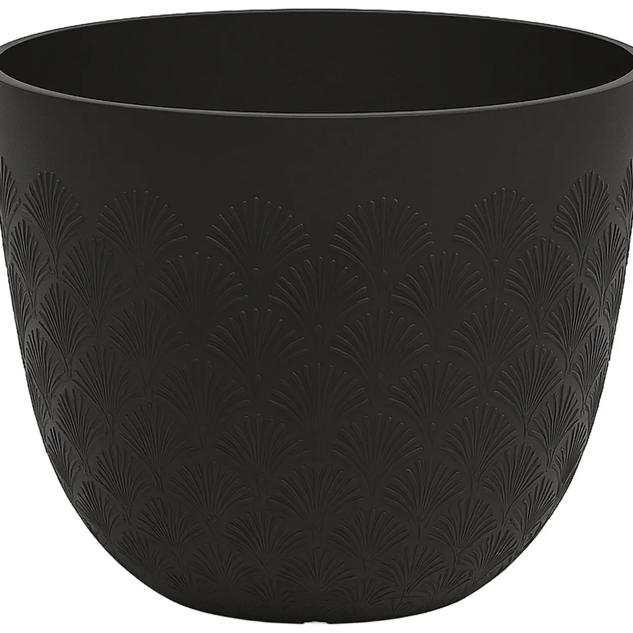 Kukkaruukku Multy Home Scalloped 36 cm, musta