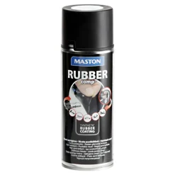 Kumipinnoitespray RUBBERcomp musta satiini 400 ml