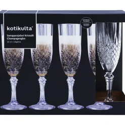 Kuohuviinilasi Kotikulta 4 kpl/pkt muovia kristalli