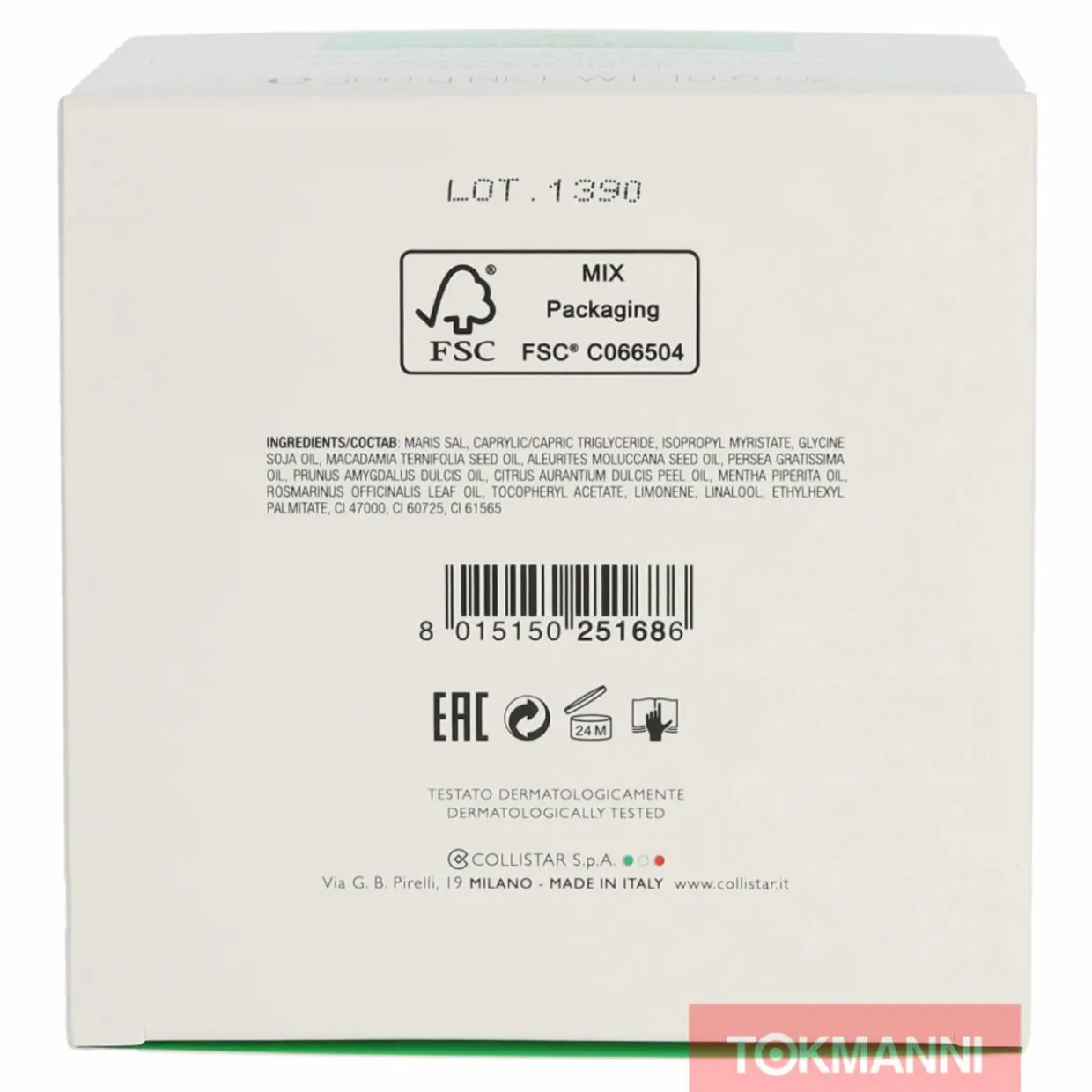 Kuorintavoide, Collistar 300 g Talasso