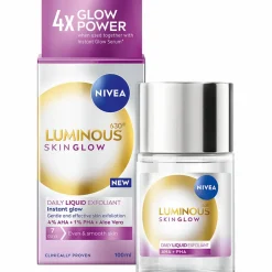 Kuoriva hoitoneste Nivea 100 ml Luminous630 Skin Glow Daily Liquid Exfoliant