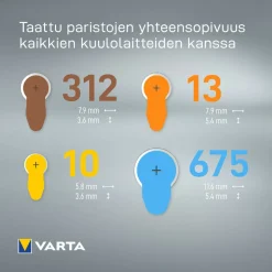 Kuulokojeparisto Varta 13 6 kpl