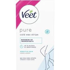 Kylmävahaliuskat Veet 20 kpl Pure jaloille