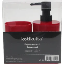 Kylpyhuonesetti Kotikulta 3 osaa punainen