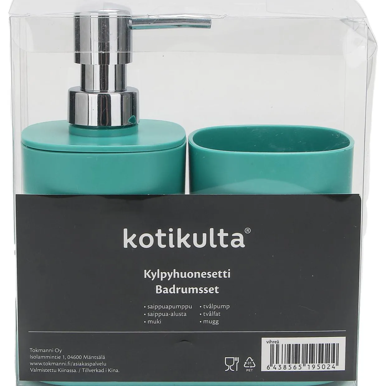Kylpyhuonesetti Kotikulta 3 osaa vihreä