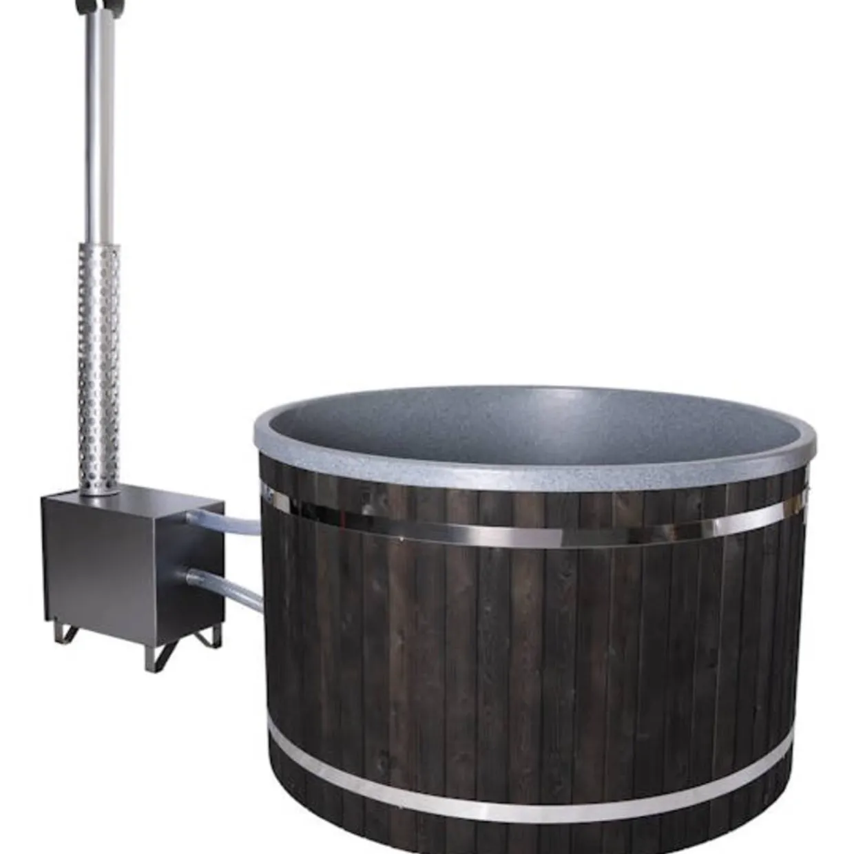 Kylpytynnyri PW-SPA Freetime L, musta/graniitti 30 kW