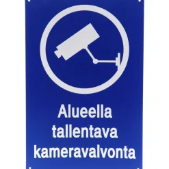 Kyltti "Alueella tallentava kameravalvonta"